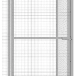 Kissahäkki 4,5x1,5x1,5 m galvanoitu teräs*FinePRICE Online