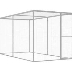 Clearance Kissahäkki 3x1,5x1,5 m galvanoitu teräs Lemmikkitarvikkeet