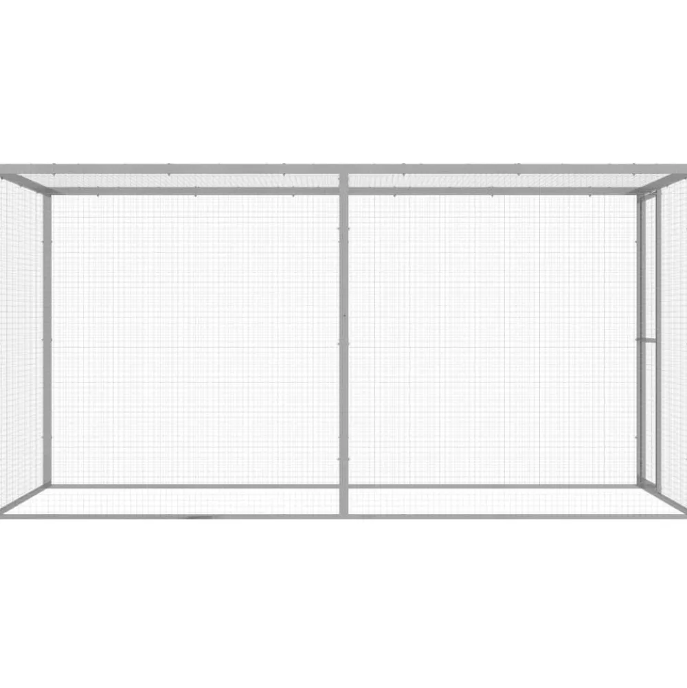 Clearance Kissahäkki 3x1,5x1,5 m galvanoitu teräs Lemmikkitarvikkeet