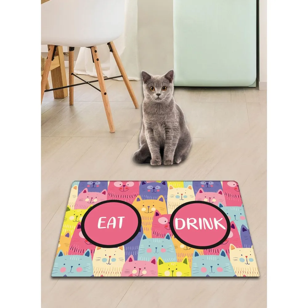New Kissan ruokailualusta Cat's Multi, monivärinen Lemmikkitarvikkeet