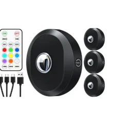 Discount Kohdevalaisin RGB LED ladattava, 3 kpl, musta Keittiövalaisimet