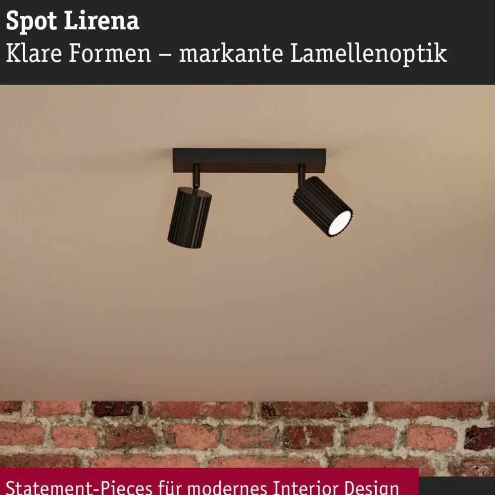 Discount Kohdevalaisin Lirena 2-osainen GU10 max. 2x10W metalli, mattamusta Kohdevalaisimet
