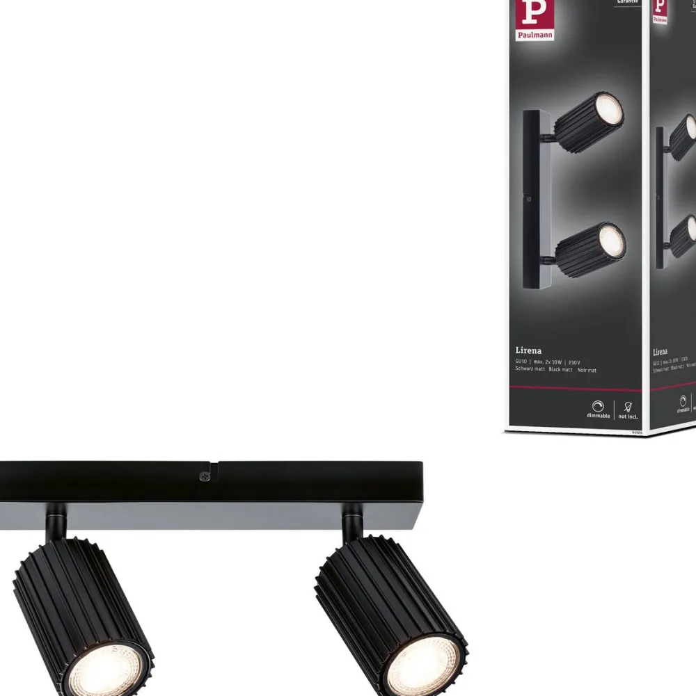 Discount Kohdevalaisin Lirena 2-osainen GU10 max. 2x10W metalli, mattamusta Kohdevalaisimet