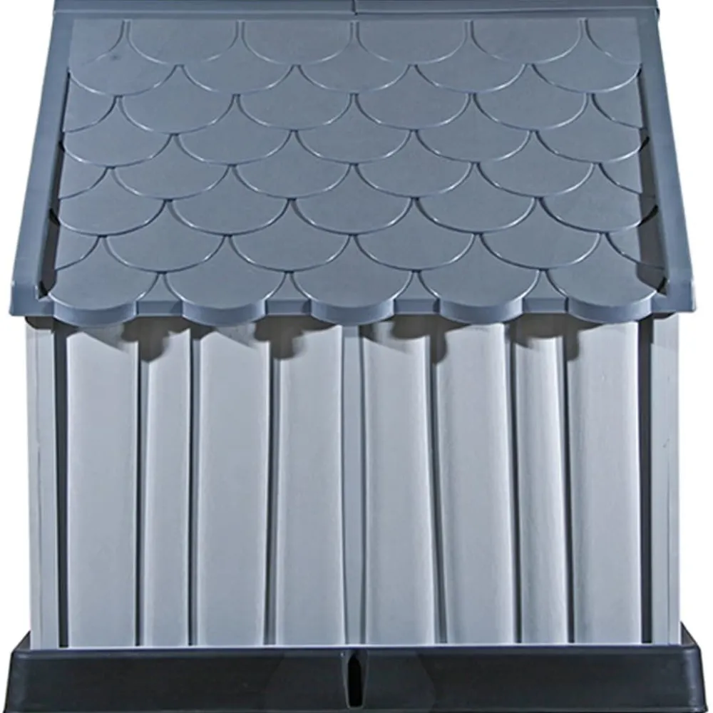 Koirankoppi 92x87x91 cm muovi harmaa*FinePRICE Clearance