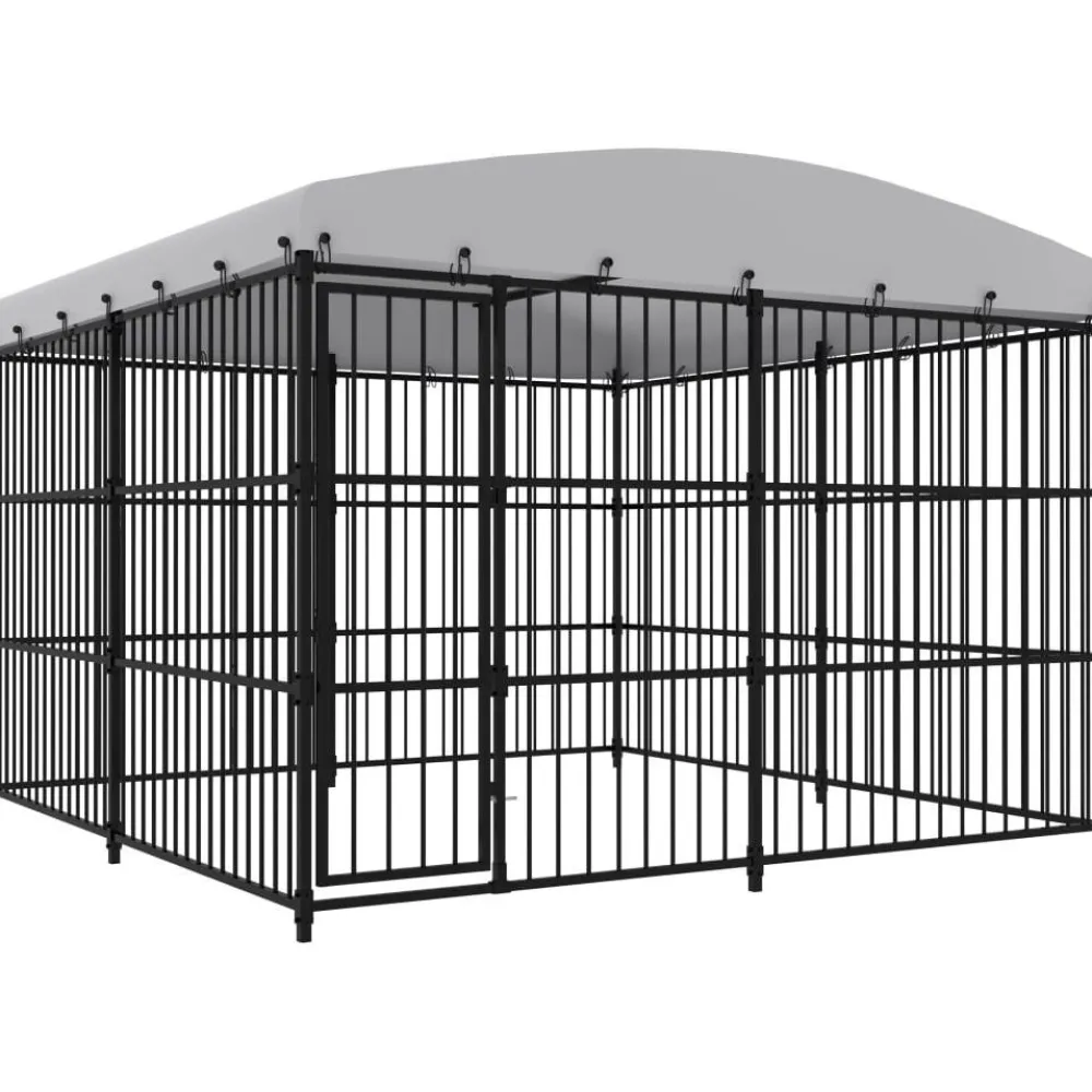 Koiratarha katoksella, 300x300x210cm*FinePRICE Clearance