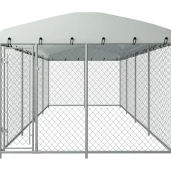 Koiratarha katoksella, 8x4x2m*FinePRICE Clearance