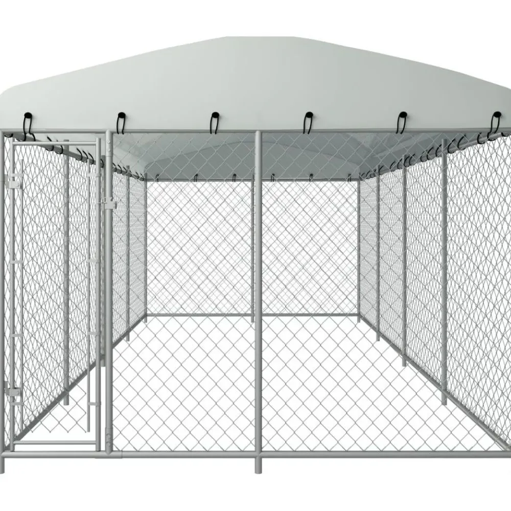 Koiratarha katoksella, 8x4x2m*FinePRICE Clearance