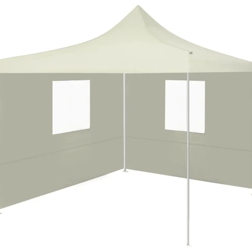 Kokoontaittuva juhlateltta 2 sivuseinää 2x2 m teräs kerma*FinePRICE Sale