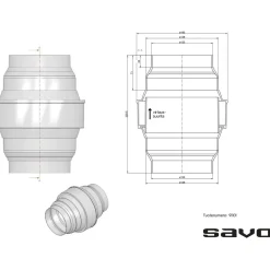 Kondenssiveden kerääjä Ø125/150mm*Savo New