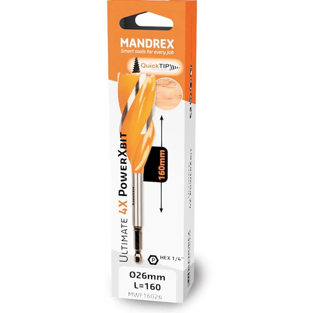 Konepuuporanterä PowerXbit 1/4" eri kokoja*Mandrex Discount