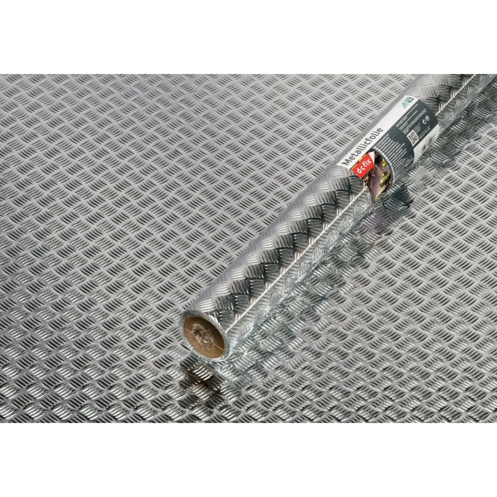 Kontaktimuovi 340-0060, 0.45x1.5m, metallinen ruudullinen, korkeakiiltoinen, metalli, hopea*D-C-Fix Sale