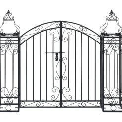 Koristeellinen puutarhaportti takorauta 122x20,5x100 cm*FinePRICE New