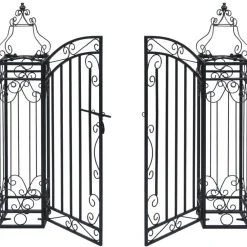 Koristeellinen puutarhaportti takorauta 122x20,5x100 cm*FinePRICE New