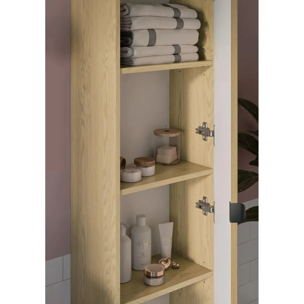 Korkea kaappi Falun, 400x254x1400mm, 1-ovella, tammi*Interia Sale