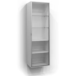 Discount Korkea kaappi lasiovella 50x160 cm kirkas lasi eri värejä Kylpyhuoneen Kaapit