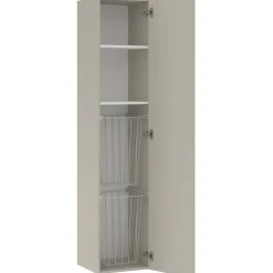 Korkea pyykkikaappi , 182x43cm, hyllyllä ja koreilla, eri vaihtoehtoja*Temal Best