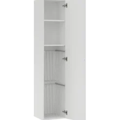Korkea pyykkikaappi , 182x48cm, hyllyllä ja koreilla, eri vaihtoehtoja*Temal Discount