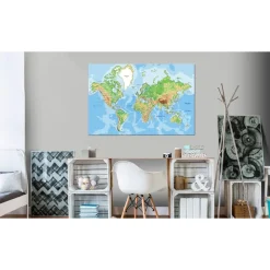 Discount Korkkitaulu World Geography eri kokoja Taulut Ja Kehykset