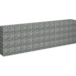 Discount Korotettu kivikori/kukkalaatikko 4, galvanoitu teräs, eri kokoja Muurikivet