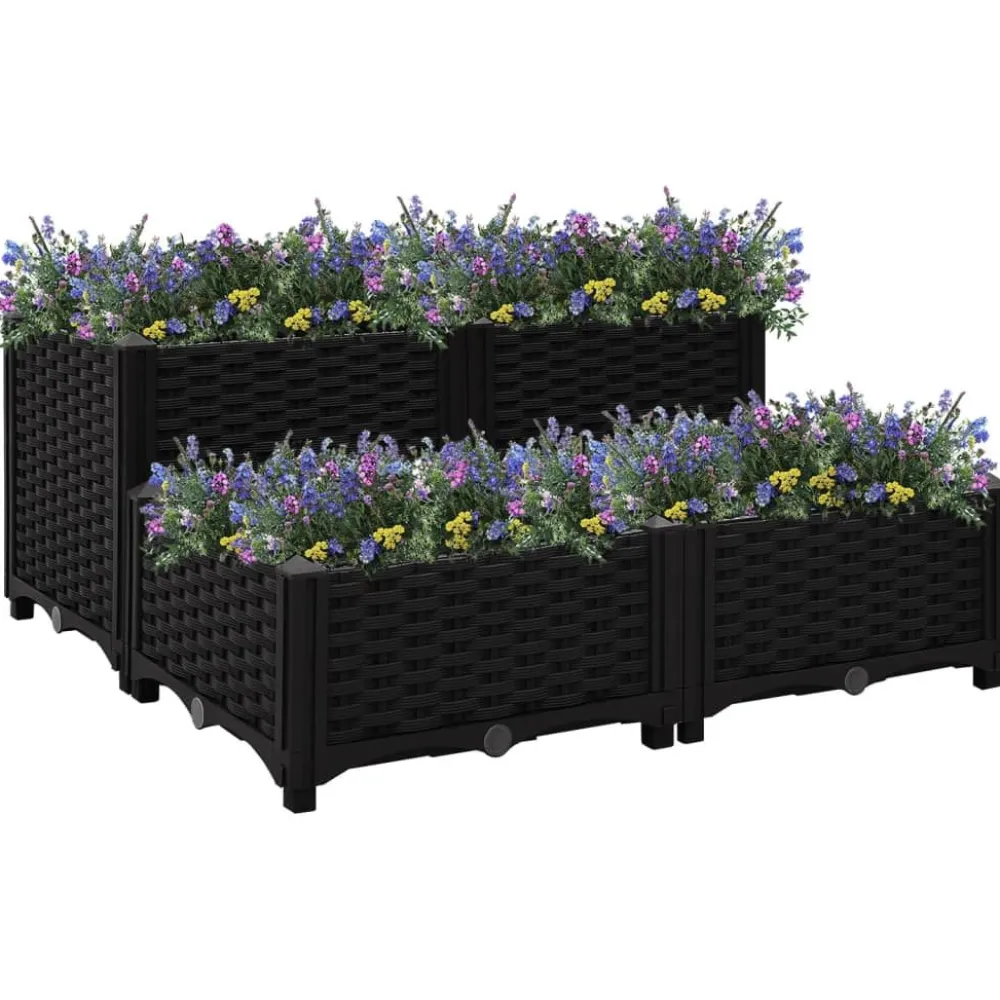 Online Korotettu kukkalaatikko, polypropeeni, eri kokoja ja värivaihtoehtoja Istutuslaatikot|Puutarhatarvikkeet