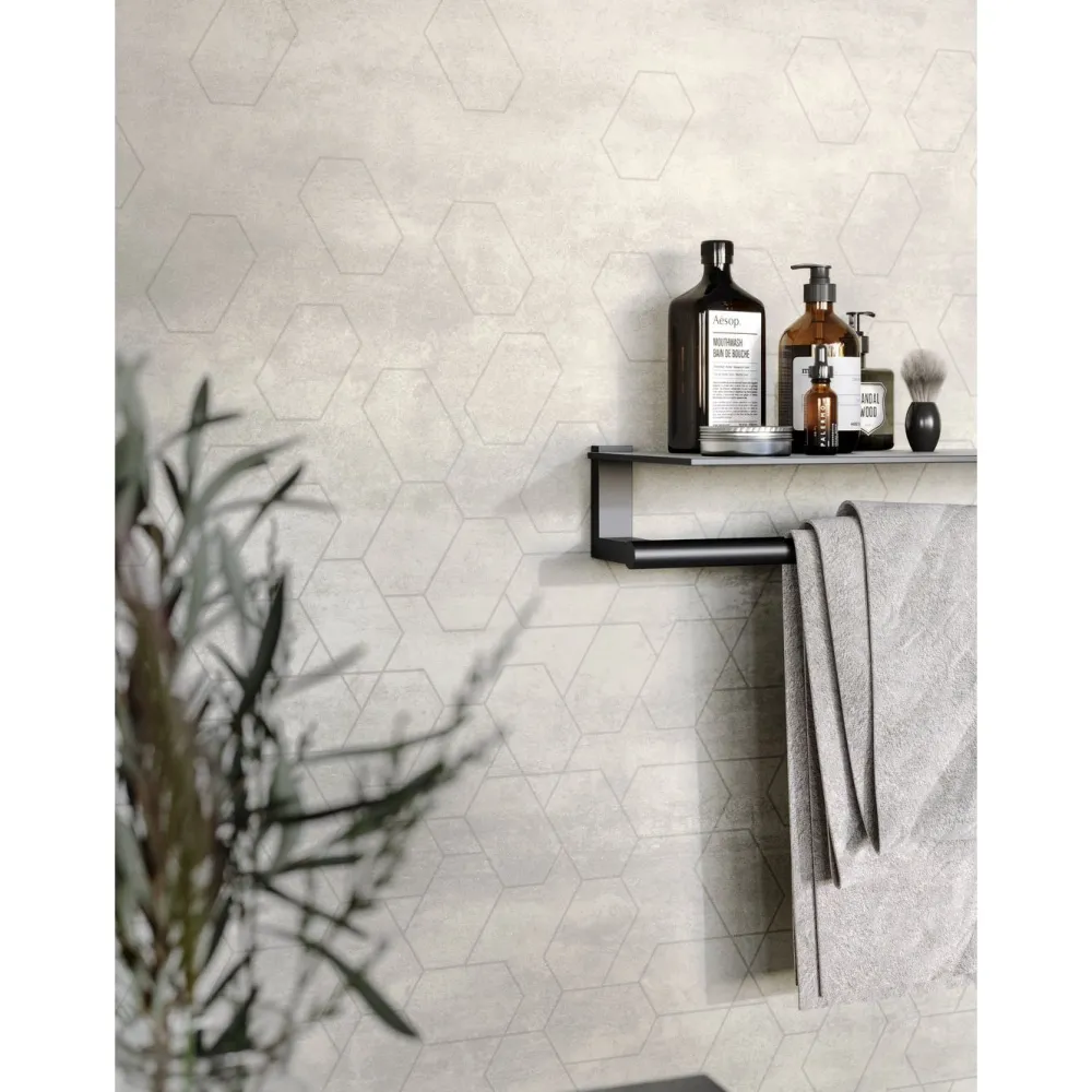 Online Kostean tilan tapetti Aquarelle Connect Grey Märkätilan Muovimatot|Märkätilan Tapetit