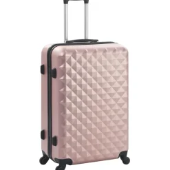 Kovapintainen matkalaukkusetti 3 kpl ruusu kulta ABS*FinePRICE Clearance