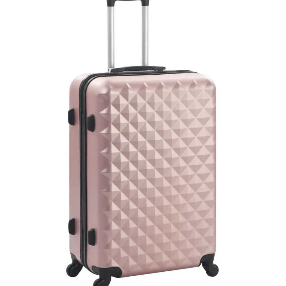 Kovapintainen matkalaukkusetti 3 kpl ruusu kulta ABS*FinePRICE Clearance