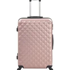 Kovapintainen matkalaukkusetti 3 kpl ruusu kulta ABS*FinePRICE Clearance