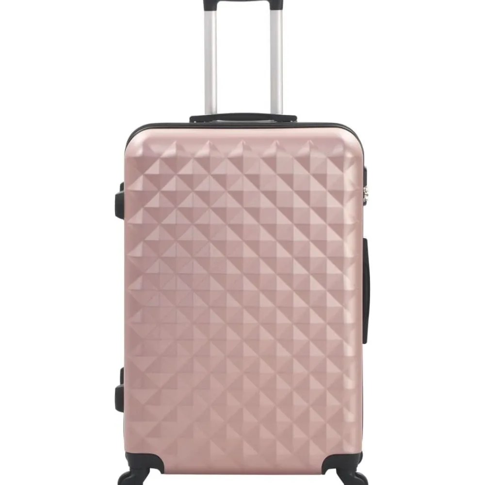 Kovapintainen matkalaukkusetti 3 kpl ruusu kulta ABS*FinePRICE Clearance