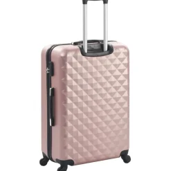 Kovapintainen matkalaukkusetti 3 kpl ruusu kulta ABS*FinePRICE Clearance