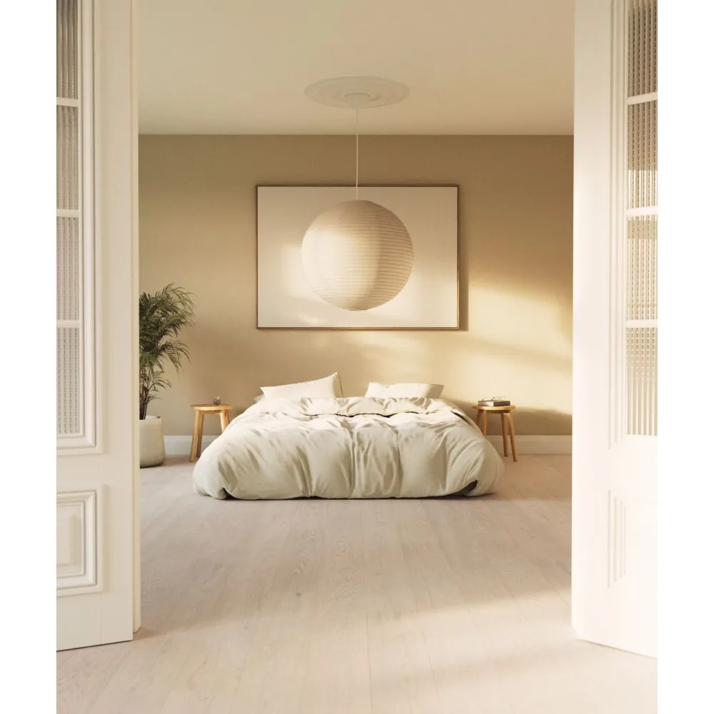 Kovetettu puulattia Tammi Dalby 3.0 Powder White, mattalakattu, eri kokoja*Bjelin Online