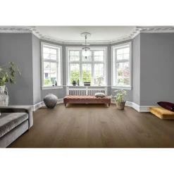 Discount Kovetettu puulattia Tammi Hagstad 3.0 Shadow Brown, harjattu, mattalakattu, eri kokoja Kovapuulattiat