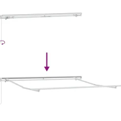Käsin kelattava markiisi antrasiitti/valkoinen 300x250 cm (16038)*FinePRICE Clearance
