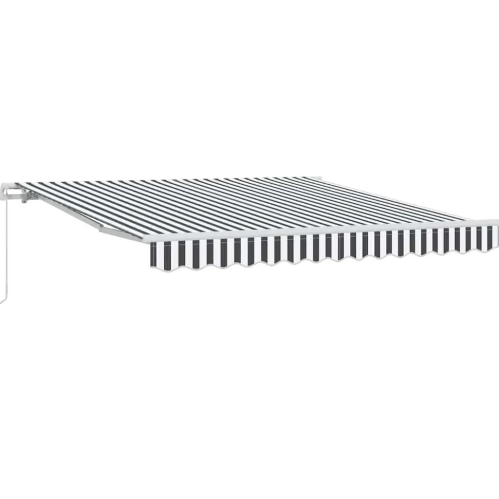 Käsin kelattava markiisi antrasiitti/valkoinen 300x250 cm (16038)*FinePRICE Clearance