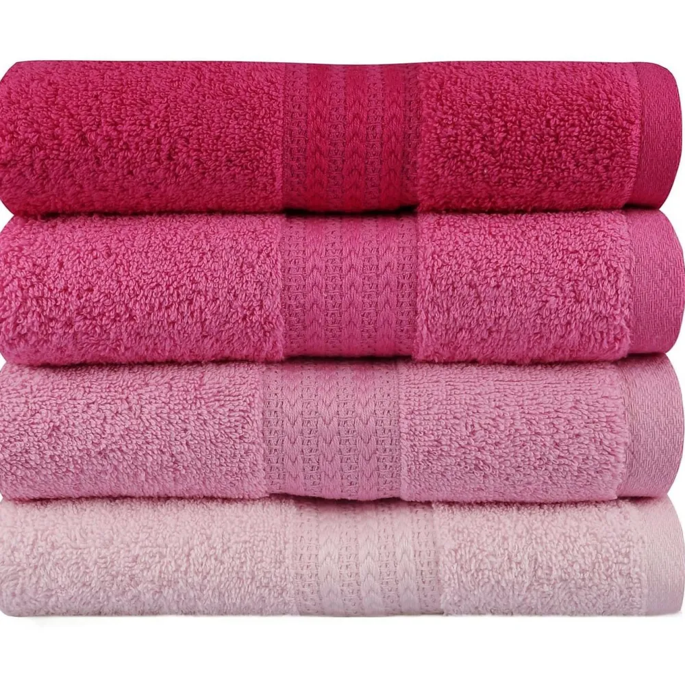 Käsipyyhe 50x90 cm pinkit 4 kpl*Linento Discount