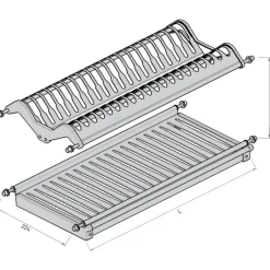 Kuivauskaapin hyllysarja INOXMATIC 50 cm RST*Savo Best