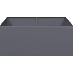 Kukkalaatikko antrasiitti 100x100x40 cm teräs (60817)*FinePRICE Discount