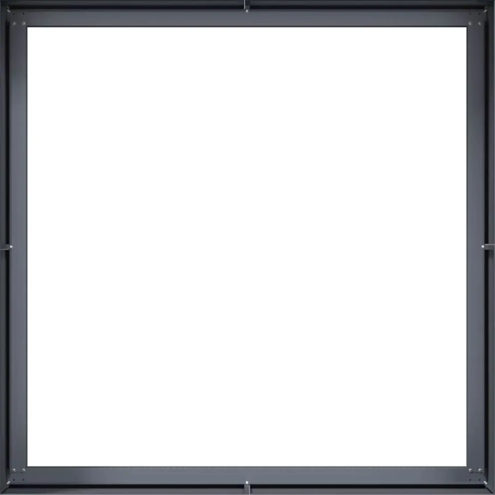 Kukkalaatikko antrasiitti 100x100x40 cm teräs (60817)*FinePRICE Discount