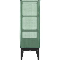 Clearance Kukkalaatikko kasvihuonepeitteellä rottinkityyli 80x40x140 cm (15819) Istutuslaatikot