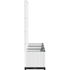 Kukkalaatikko säleiköllä valkoinen 120x40x136 cm PP*FinePRICE Sale