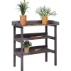 Best Kukkapöytä hyllyillä harmaa 78x38x82,5 cm, kuusi Terassin Sisustus|Terassin Sisustus