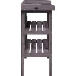 Best Kukkapöytä hyllyillä harmaa 78x38x82,5 cm, kuusi Terassin Sisustus|Terassin Sisustus