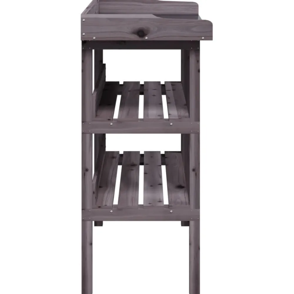 Best Kukkapöytä hyllyillä harmaa 78x38x82,5 cm, kuusi Terassin Sisustus|Terassin Sisustus