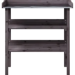 Best Kukkapöytä hyllyillä harmaa 78x38x82,5 cm, kuusi Terassin Sisustus|Terassin Sisustus