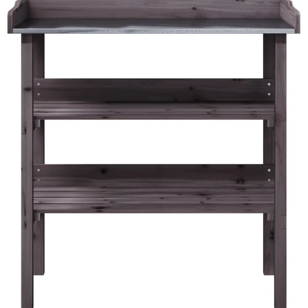 Best Kukkapöytä hyllyillä harmaa 78x38x82,5 cm, kuusi Terassin Sisustus|Terassin Sisustus