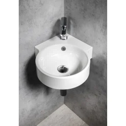 Kulma-allas Kaori 380x380 mm, valkoinen*Interia Clearance