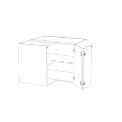 Outlet Kulmakaapin runko 710x900x900mm valkoinen Keittiökaapit