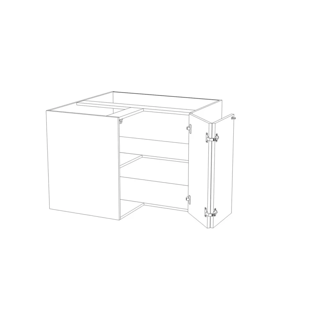 Outlet Kulmakaapin runko 710x900x900mm valkoinen Keittiökaapit
