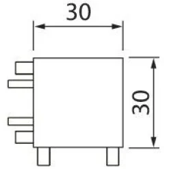 Kulmaliitin Linear LED -valaisimille vasen*Airam Online