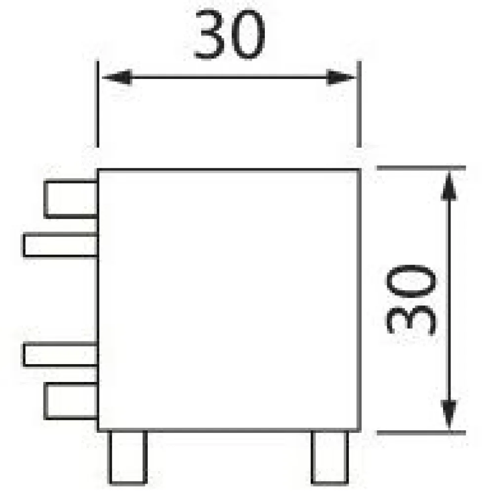 Kulmaliitin Linear LED -valaisimille vasen*Airam Online